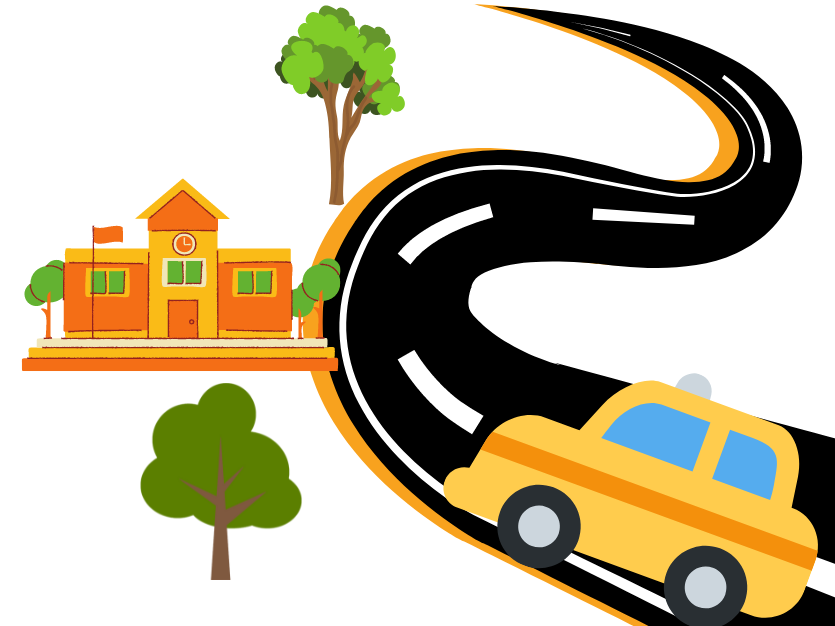 taxi to school taxi to school